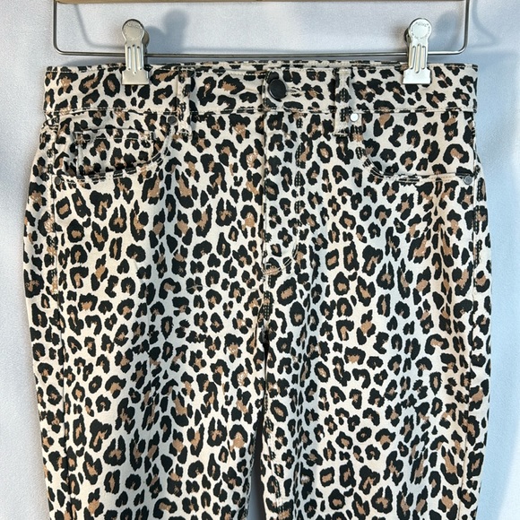 Design Lab Lord and Taylor Leopard Animal Print Skinny Pants Size 28 - Picture 4 of 8